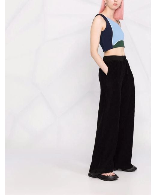 Ambush Black Monogram Jacquard Wide-Leg Trousers