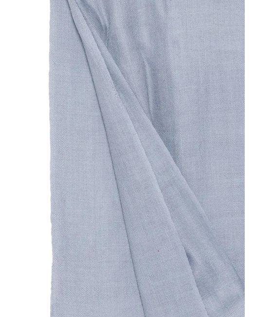 Akee International Blue Wool Scarf