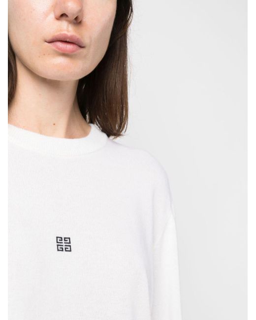 Givenchy White Wool Crewneck Jumper