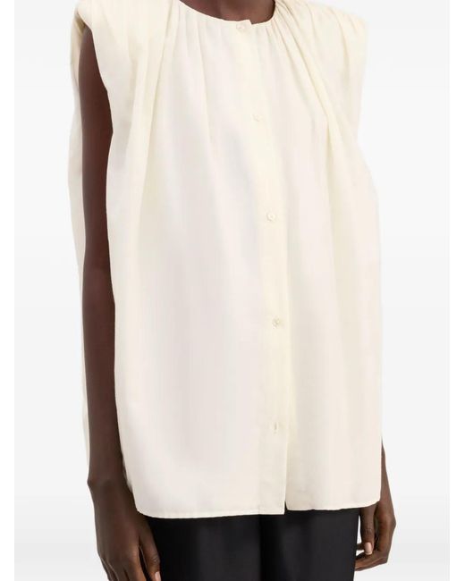 Loulou de Saison White Button-Fastening Top