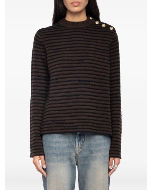 Pull À Rayures Zadig & Voltaire en coloris Black