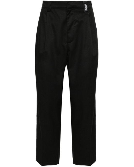 Versace Black Appliqué-logo Trousers for men