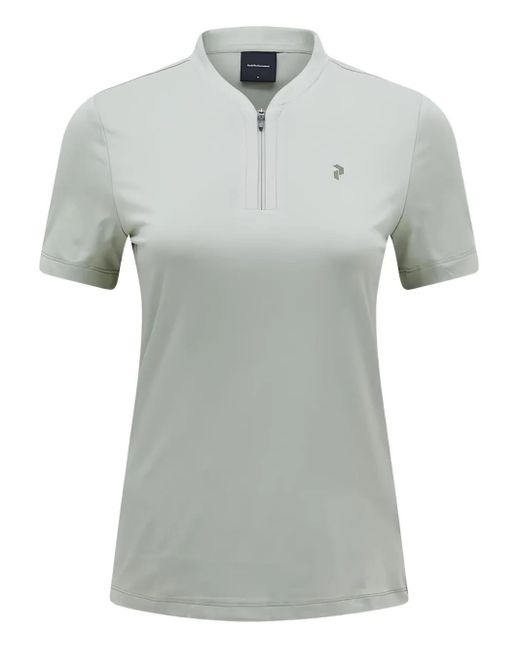 Peak Performance Poloshirt Met Halve Rits in het Gray
