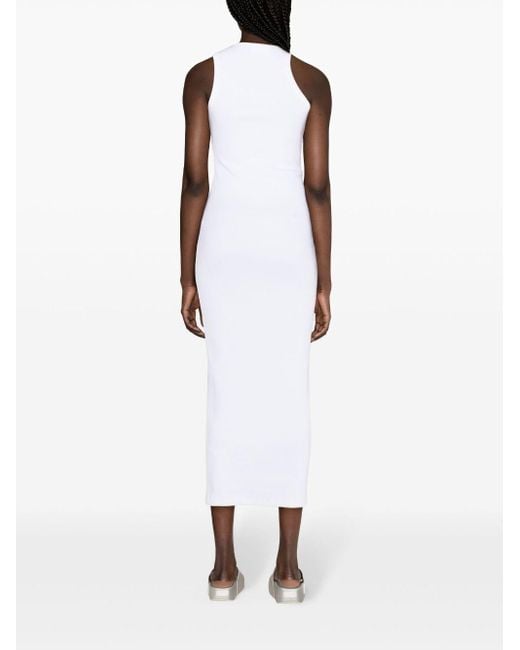Axel Arigato Asymmetrische Midi-jurk in het White
