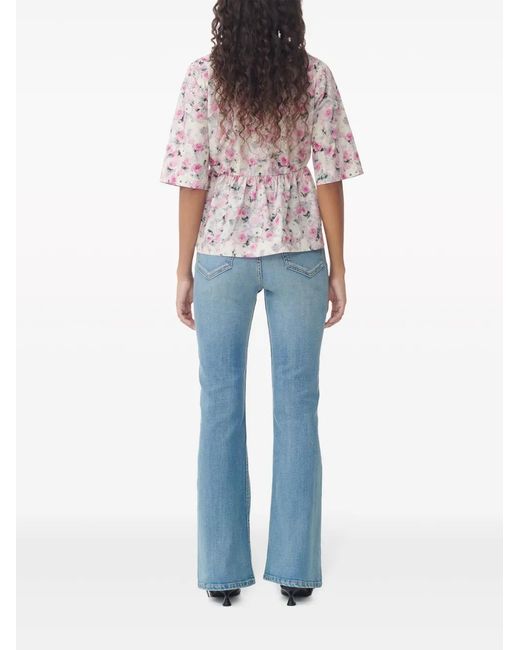 Ganni Blue Wide Jeans