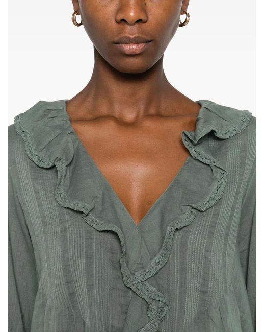 Blusa Con Ruches di Doen in Green