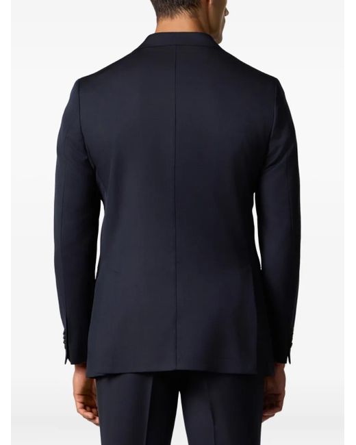 Brooks Brothers Blue Virgin-Wool Single-Breasted Blazer for men