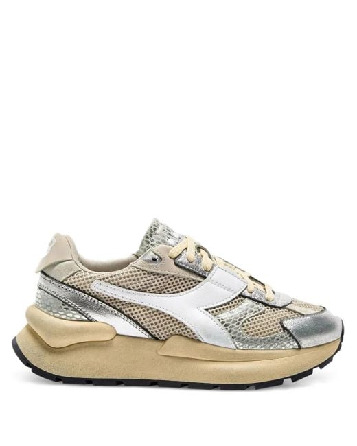 Diadora White Mercury Elite Cobra Used Wn Lace-Up Sneakers