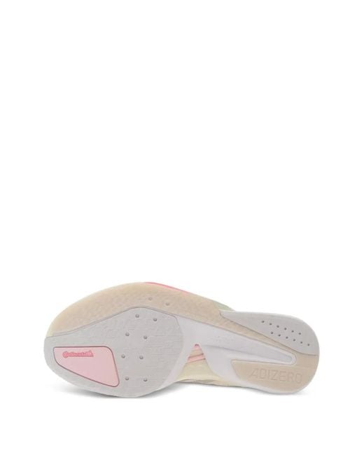 Adidas White Adizero Boston 13 Sneakers