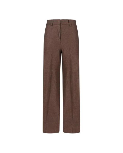 Incotex Brown Button Tailored Trousers