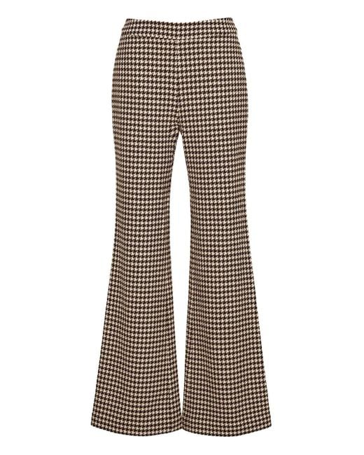 Cara Cara Gray Christopher Houndstooth Flared Trousers