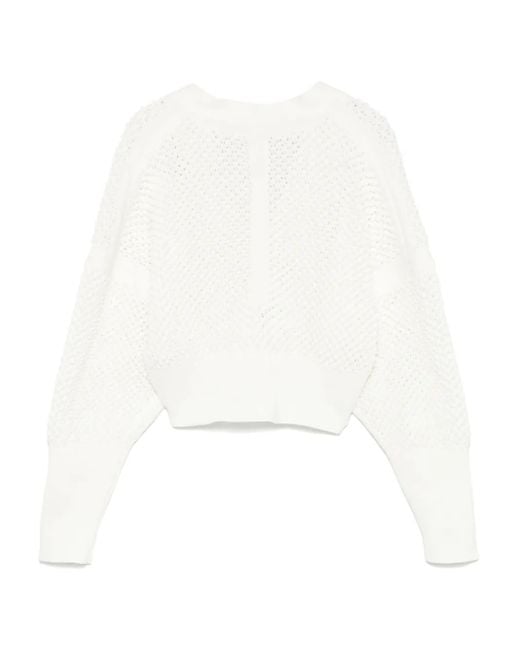 CFCL White Lattice Cardigan