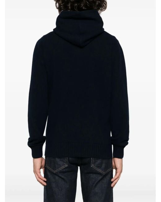 Fileria Blue Hooded Cashmere Jumper for men