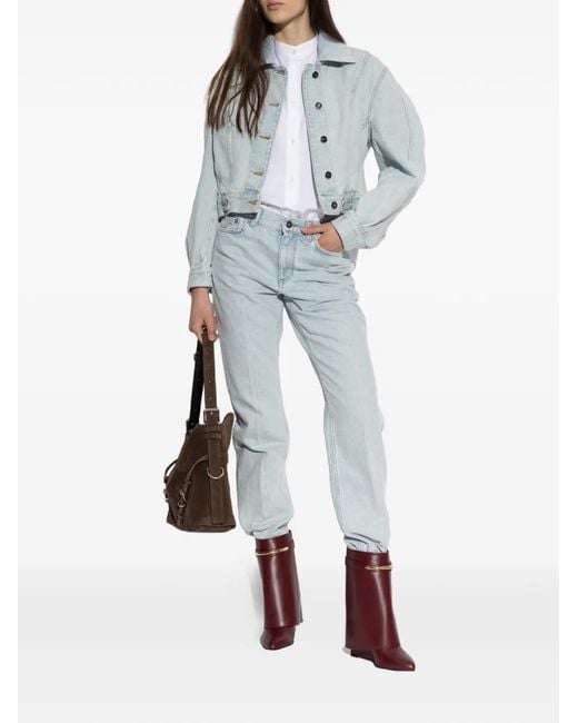 Givenchy White Collarless Button Shirt