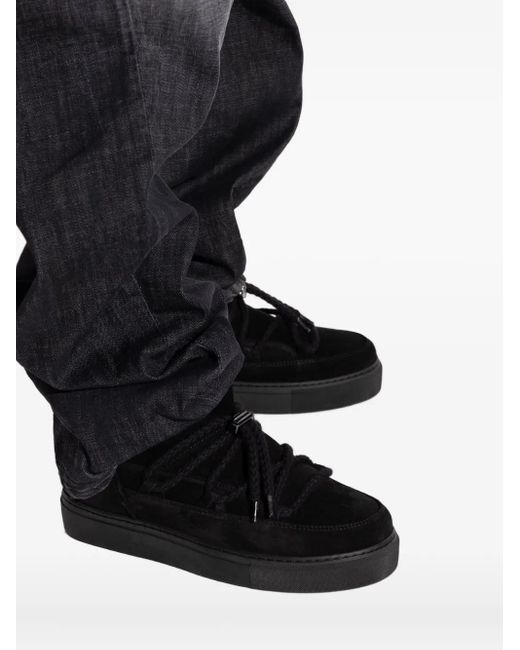 Inuikii Black Lace-Up Suede Boots