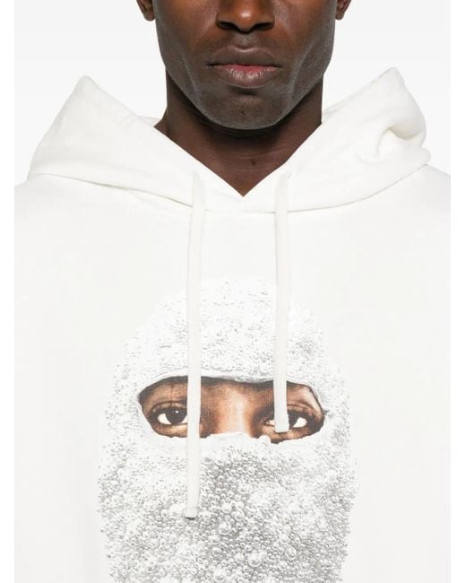 Ih Nom Uh Nit White Graphic-Print Hoodie for men