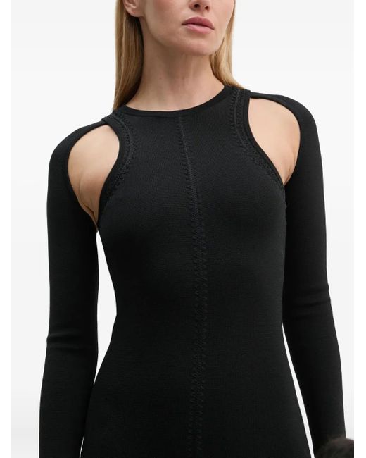 Abito A Maniche Lunghe Con Dettaglio Cut-Out di Nanushka in Natural