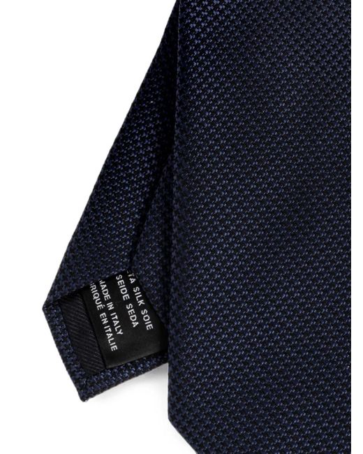 Tom Ford Blue Micro-Pattern Silk Tie for men