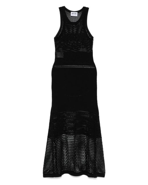 Moschino Black Timeless Fitted Bodice Dress With Flared Skirt