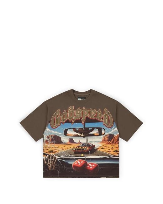 Godspeed Gray On The Run Ii Graphic-Print T-Shirt for men