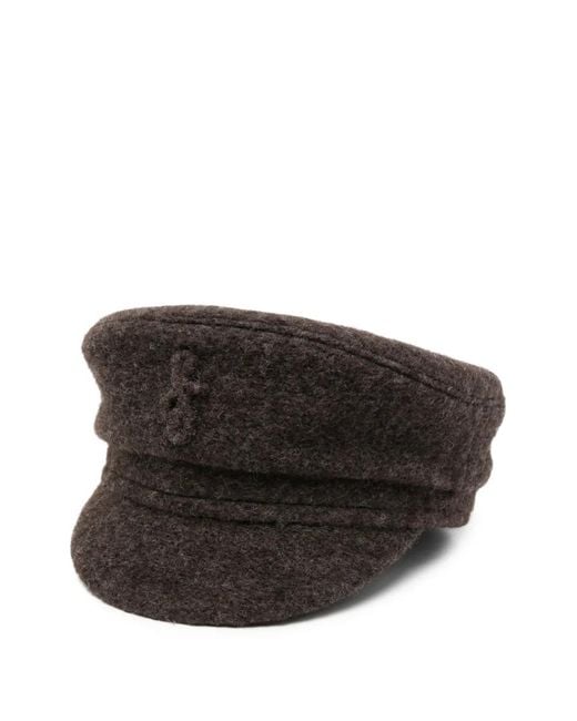 Ruslan Baginskiy Black Logo-Embroidered Baker Boy Hat