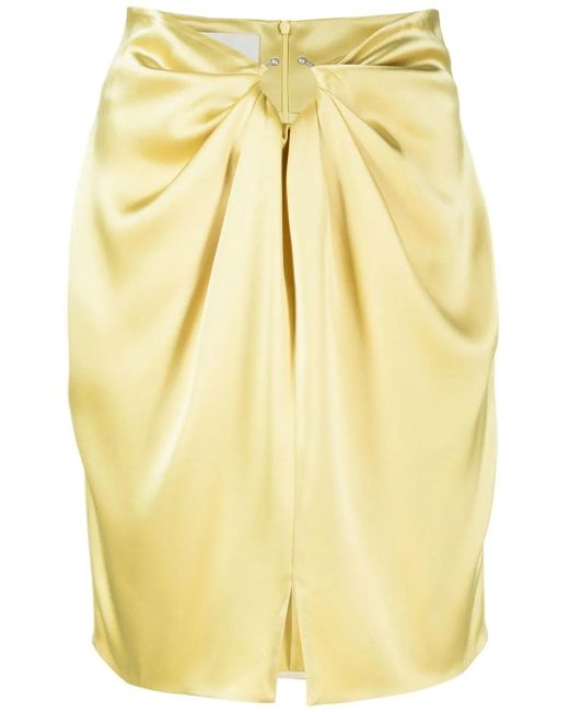 Minifalda drapeada Nanushka de color Yellow