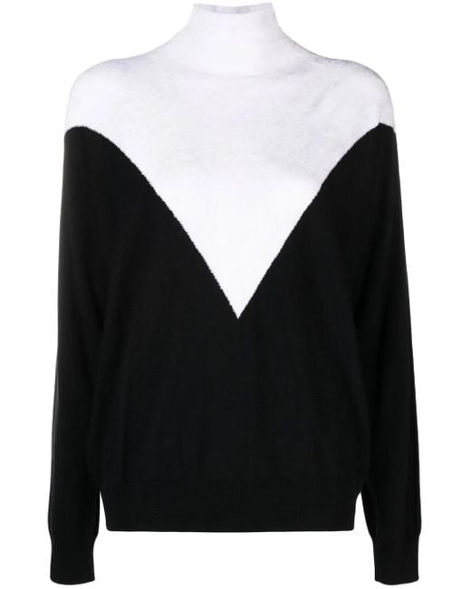 Emporio Armani Black Two-Tone Knitted Jumper
