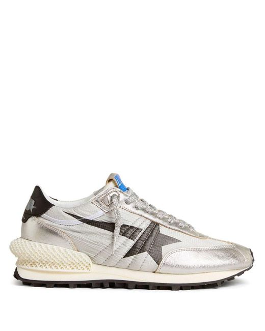 Golden Goose Deluxe Brand White Running Marathon Laminated-leather Sneakers