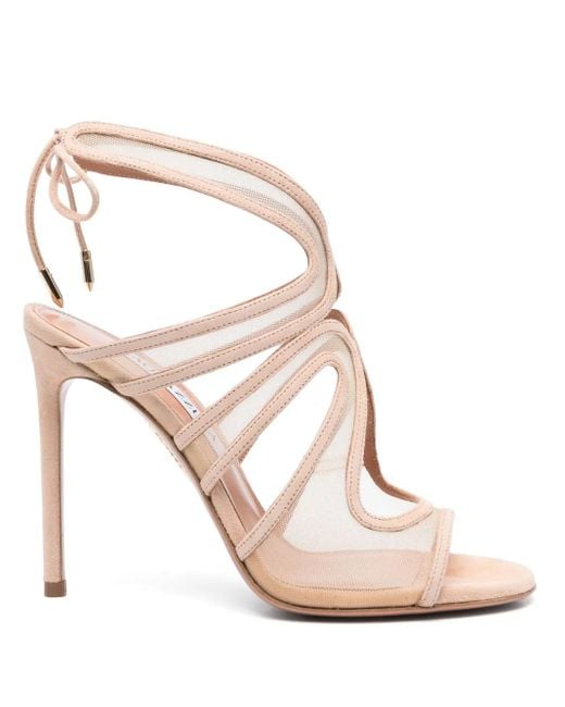 Aquazzura Pink Cut-Out Sandals
