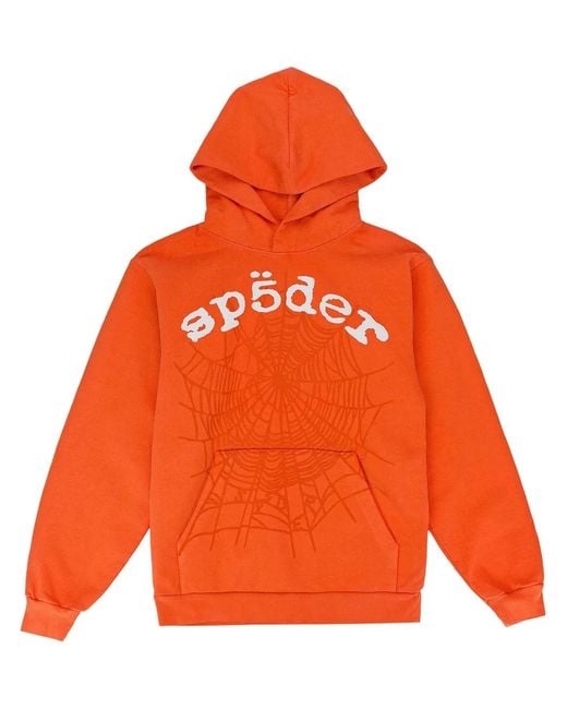 Sp5der Orange Hoodie Legacy for men