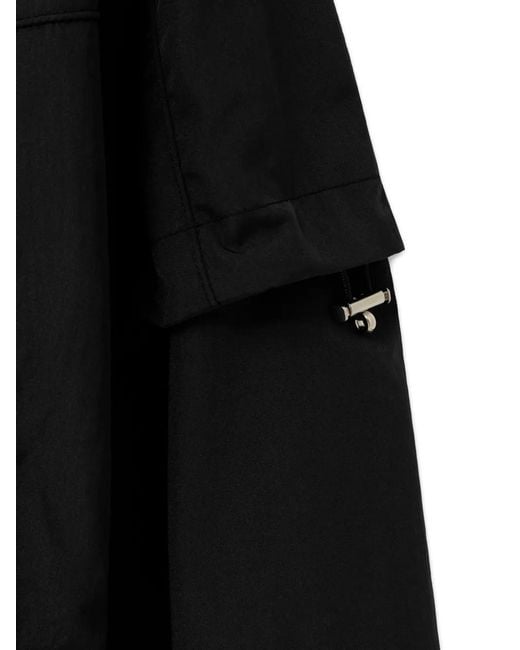 Wooyoungmi Black Layered-Sleeve Hooded Jacket for men