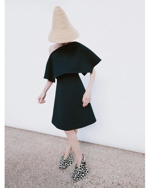 A.W.A.K.E. MODE Black One-Shoulder Mini Dress