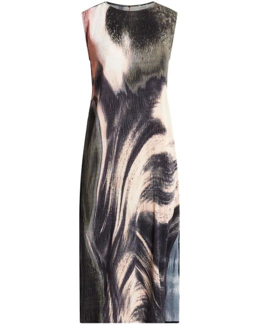 Jonathan Simkhai Black Evana Watercolour-Effect Midi Dress