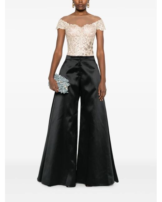 Gemy Maalouf Black Satin Trousers