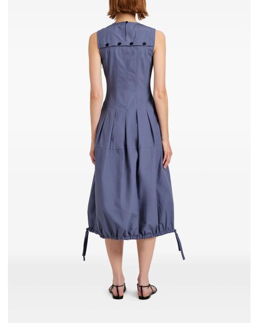 Proenza Schouler Blue Pleated Sleeveless Dress