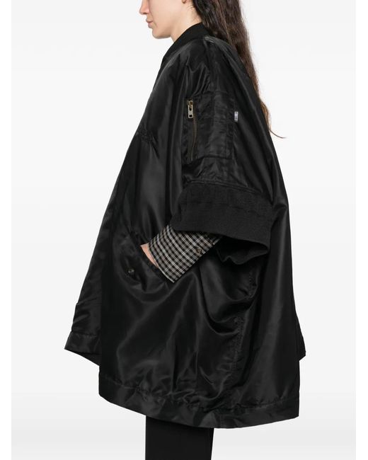 MM6 by Maison Margiela Black Zip-Fastening Jacket