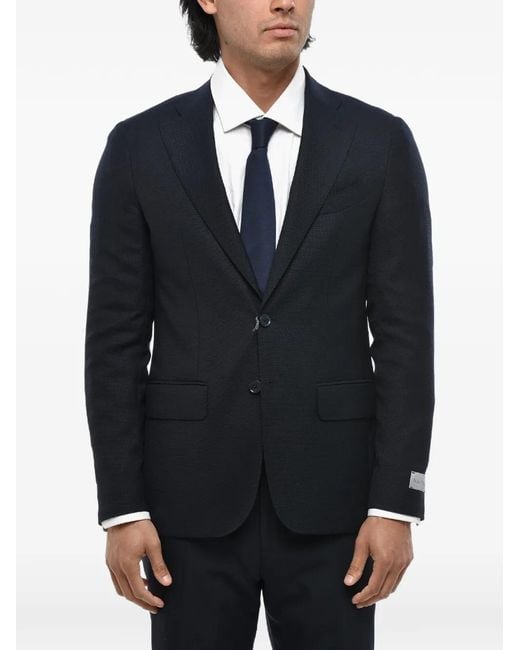 Corneliani Blue Nino Danieli Single-Breasted Blazer for men