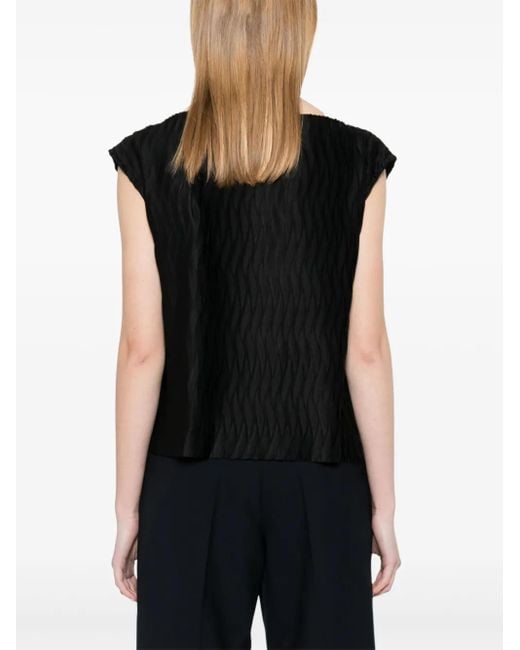 Herno Black Plissé Top