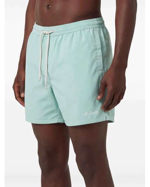 Mc2 Saint Barth Green Drawstring Swim Shorts for men