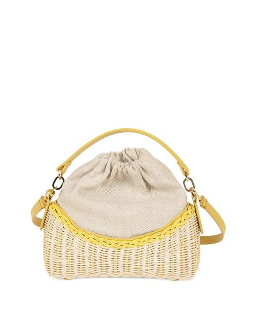 Rodo Metallic Pochette En Osier À Lien De Resserrage