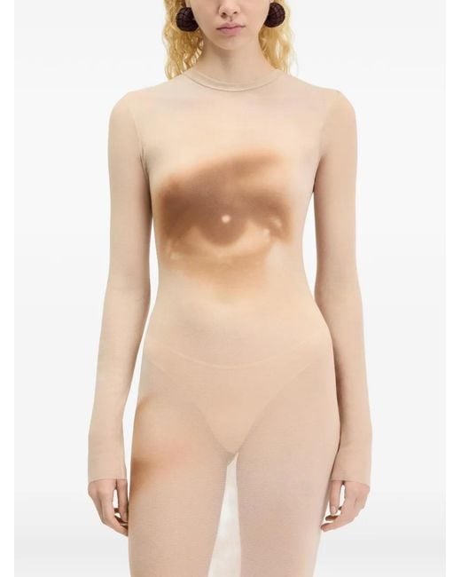 Jean Paul Gaultier White The Long Face Dress