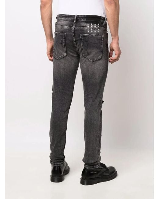 Ksubi Gray Low-rise Slim-cut Jeans for men