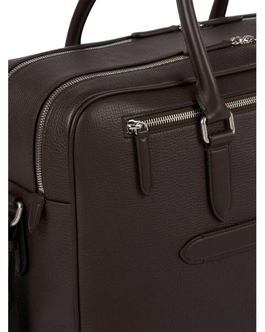 Smythson Black 48-Hour Ludlow Zip Holdall Bag