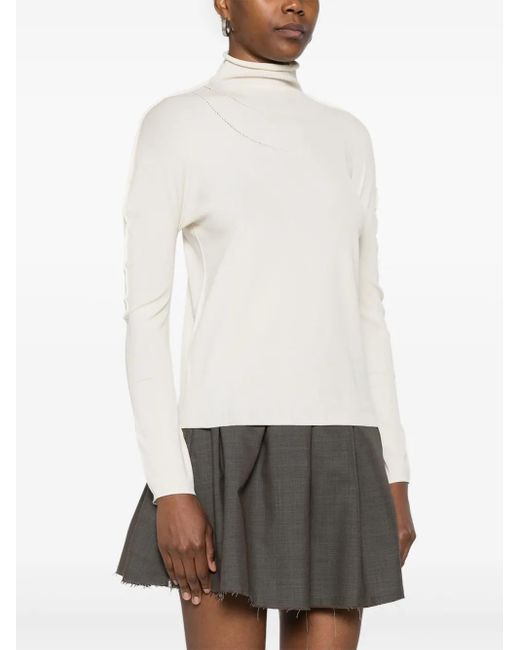 Pleats Please Issey Miyake Natural A Poc Cotton Mix Top