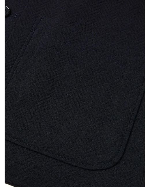 Shanghai Tang Blue Buttoned Tang Jacket for men