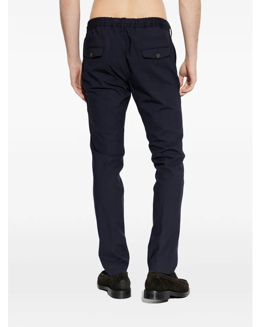 Eleventy Blue Drawstring Casual Trousers for men