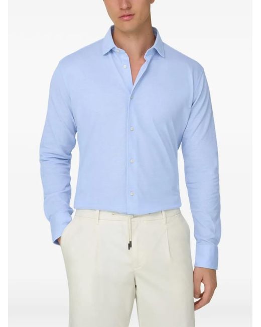 Boggi Blue Button Shirt for men