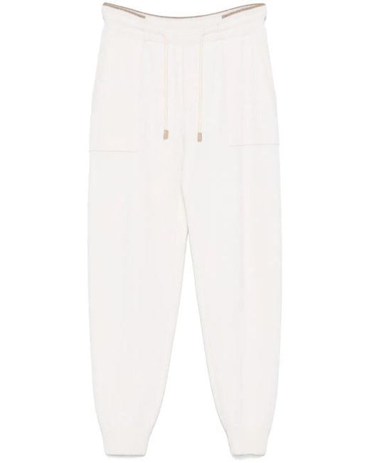 Eraldo White Knitted Trousers for men
