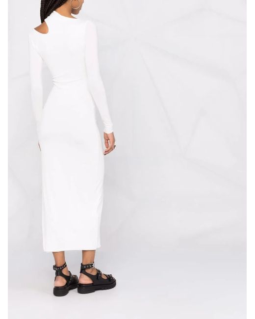 MANURI White Bambina On A Saturday Night Cut-Out Dress