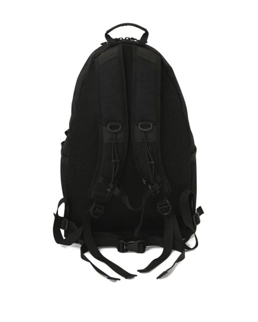 And Wander Black Logo Print Backpack